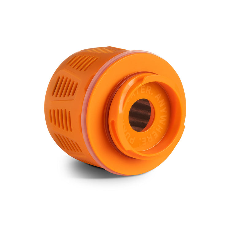 Grayl GeoPress Replacement Filter and Purifier Cartridge: Angle View / Orange - No Valve