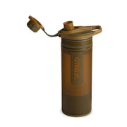 Best top rated Grayl GeoPress Filter and Purifier Water Bottle - 24 Fluid Ounces / Covert Edition / Spout Cap Off View / Coyote Brown